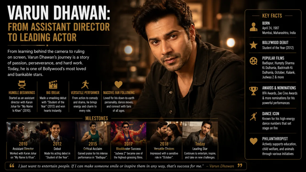 Varun Dhawan: From Assistant Director to Leading Actor