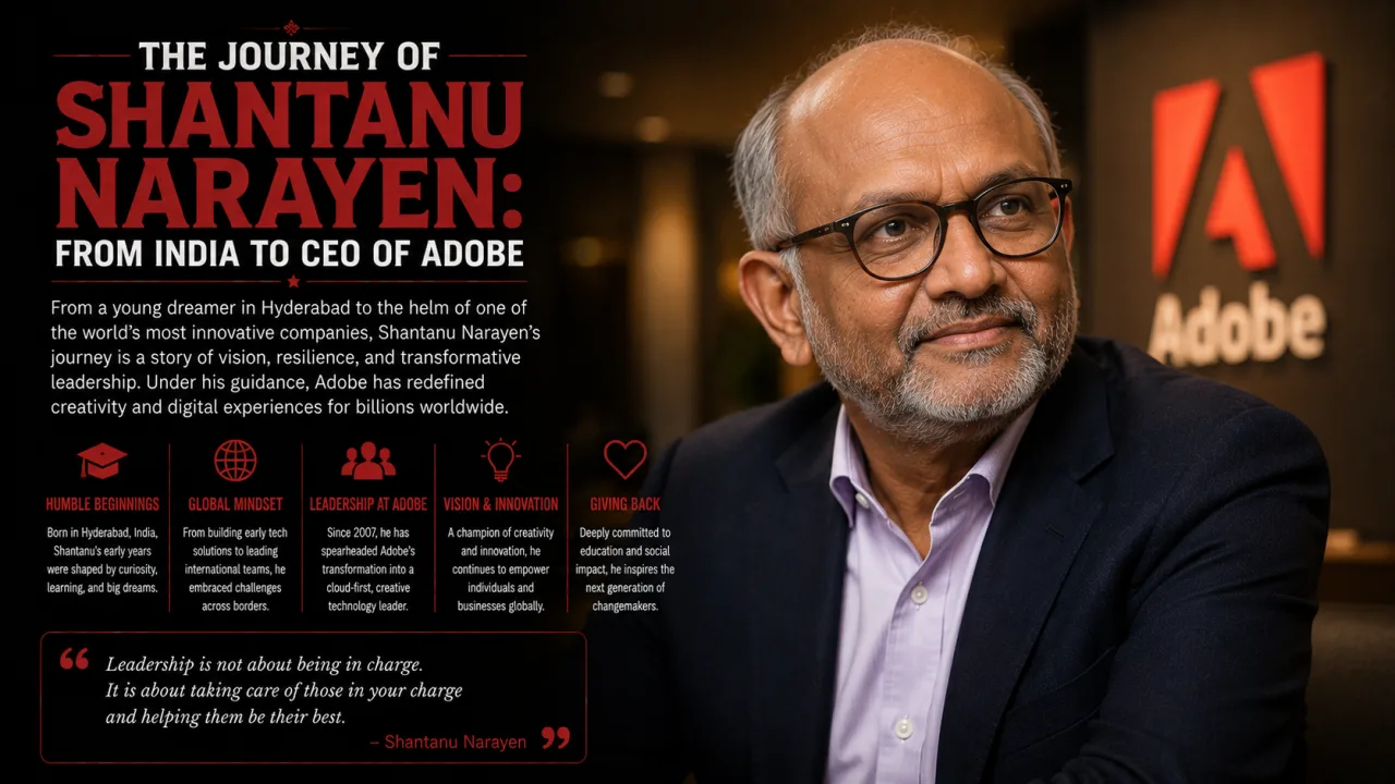 The Journey of Shantanu Narayen: From India to CEO of Adobe